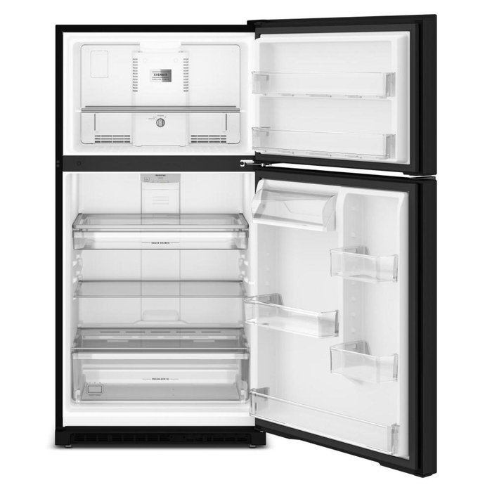 Réfrigérateur Maytag large de 21 pi3 et de 33 po à congélateur supérieur avec mode garage - noir - MRTX5121TB