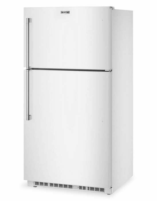 Réfrigérateur Maytag large de 21 pi3 et de 33 po à congélateur supérieur avec mode garage - blanc - MRTX5121TW