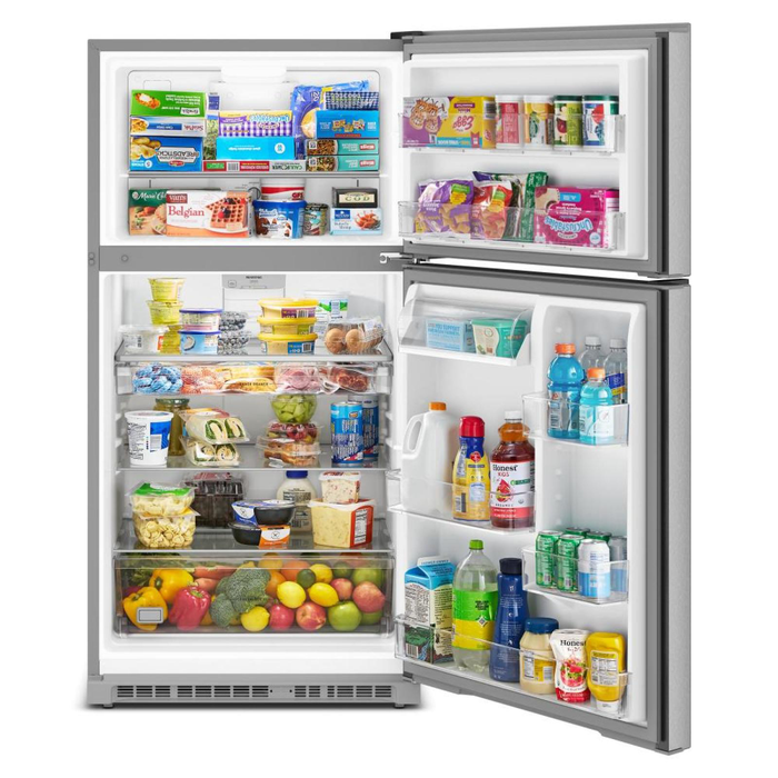 Réfrigérateur Maytag large de 21 pi3 et de 33 po à congélateur supérieur avec mode garage - acier inoxydable - MRTX5121TZ