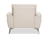 Mystic 41.7” Contemporary Genuine Leather Chair - Frost | Fauteuil contemporain Mystic de 41,7 po en cuir véritable - givre