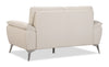 Mystic 65.7” Contemporary Genuine Leather Loveseat - Frost | Causeuse contemporaine Mystic de 65,7 po en cuir véritable - givre