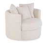 Fauteuil d’appoint pivotant personnalisable Nest de Sofa Lab de 42 po fabriqué au Canada en tissu - Chenille White 