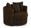Made in Canada Sofa Lab Customizable Nest 42" Fabric Swivel Accent Chair – Plush Chocolate  | Fauteuil d’appoint pivotant personnalisable Nest de Sofa Lab de 42 po fabriqué au Canada en tissu -  Plush Chocolate