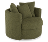 Fauteuil d’appoint pivotant personnalisable Nest de Sofa Lab de 42 po fabriqué au Canada en tissu - Chenille Moss