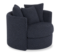 Fauteuil d’appoint pivotant personnalisable Nest de Sofa Lab de 42 po fabriqué au Canada en tissu - Chenille Pacific