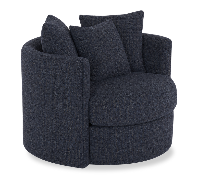  Fauteuil d’appoint pivotant personnalisable Nest de Sofa Lab de 42 po fabriqué au Canada en tissu - Chenille Pacific 