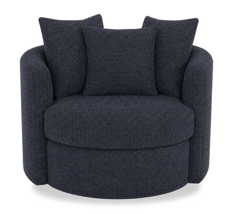  Fauteuil d’appoint pivotant personnalisable Nest de Sofa Lab de 42 po fabriqué au Canada en tissu - Chenille Pacific 