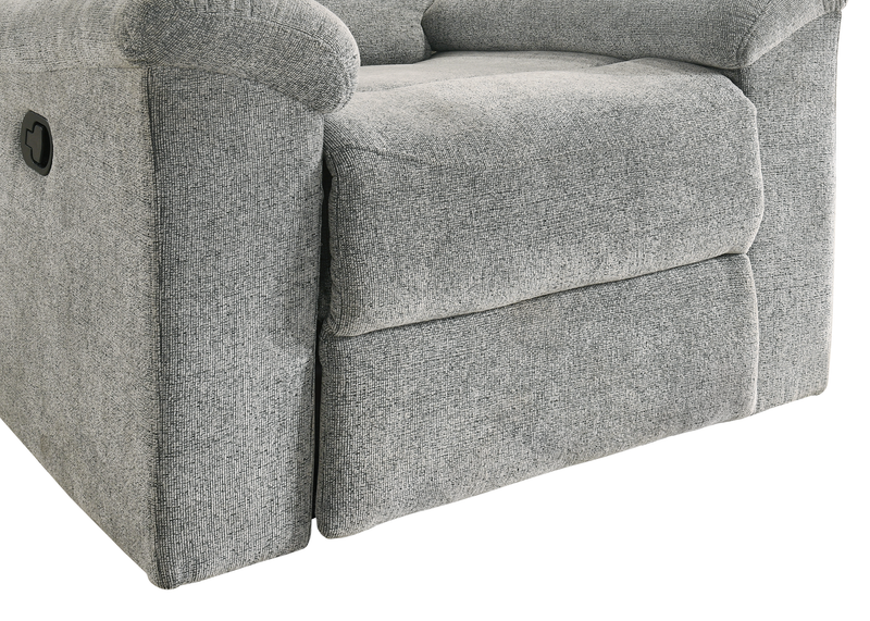 Fauteuil inclinable Nick de 35,5 po en tissu de chenille - gris