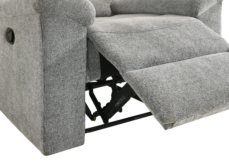 Fauteuil inclinable Nick de 35,5 po en tissu de chenille - gris