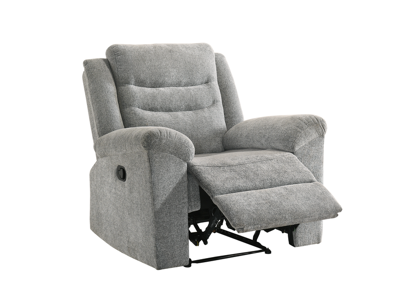 Fauteuil inclinable Nick de 35,5 po en tissu de chenille - gris