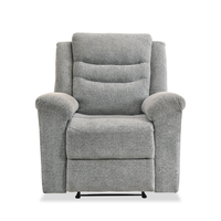  Fauteuil inclinable Nick de 35,5 po en tissu de chenille - gris