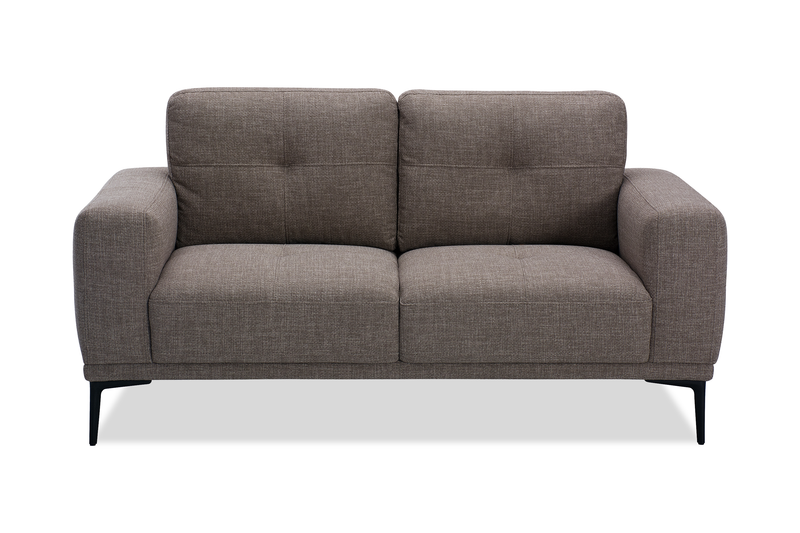 Causeuse Nola de 63,3 po en tissu avec coussins de dossier amovibles - moka