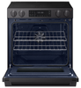Samsung 6.3 Cu. Ft. Electric Slide In Range with Air Fry Max -  Matte Black Stainless Steel - NSE80H63SEAC | Cuisinière électrique encastrée Samsung de 6,3 pi3 avec friture à air Air Fry Max - acier inoxydable noir mat - NSE80H63SEAC