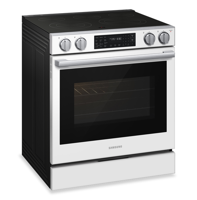 Cuisinière électrique encastrée Samsung de 6,3 pi3 avec friture à air Air Fry Max - verre blanc - NSE80H63SWAC
