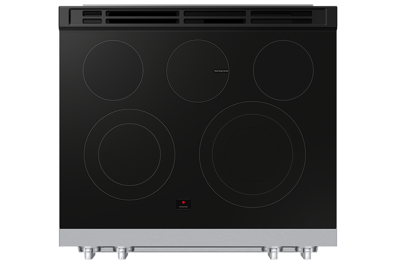 Cuisinière électrique encastrée Samsung de 6,3 pi3 avec friture à air Air Fry Max - verre blanc - NSE80H63SWAC