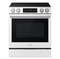 Cuisinière électrique encastrée Samsung de 6,3 pi3 avec friture à air Air Fry Max - verre blanc - NSE80H63SWAC