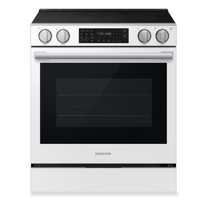 Cuisinière électrique encastrée Samsung de 6,3 pi3 avec friture à air Air Fry Max - verre blanc - NSE80H63SWAC
