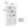 Oryn 35.28” 5-Shelf Bookcase with Storage – White Plank | Bibliothèque Oryn de 35,28 po à 5 tablettes avec rangement - planche blanche