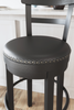 Otis Bar Height Stool with Swivel Seat & Vegan Leather Fabric, 30.5"H, Metal – Black | Tabouret bar Otis de 30,5 po (H) en tissu de cuir végétalien et en métal avec siège pivotant - noir