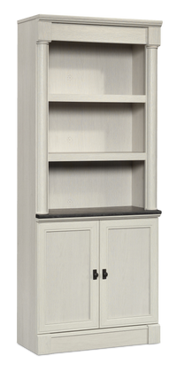 Bibliothèque traditionnelle Palladia de 29,37 po avec armoire de rangement - chêne glacier