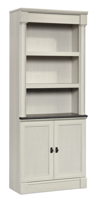 Bibliothèque traditionnelle Palladia de 29,37 po avec armoire de rangement - chêne glacier