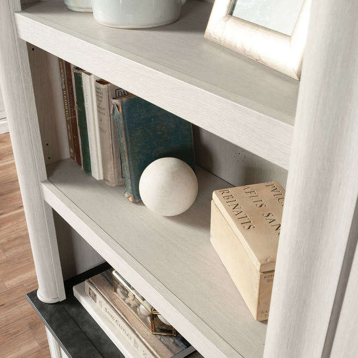 Bibliothèque traditionnelle Palladia de 29,37 po avec armoire de rangement - chêne glacier