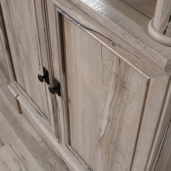 Bibliothèque traditionnelle Palladia de 29,37 po avec armoire de rangement - chêne fendu