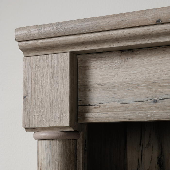 Bibliothèque traditionnelle Palladia de 29,37 po avec armoire de rangement - chêne fendu