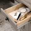 Palladia 65.12" L-Shaped Desk with 3 Drawers – Split Oak | Bureau en forme de L Palladia de 65,12 po à 3 tiroirs - chêne fendu