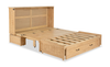 Parker Cabinet Bed with Pocket Coil Memory Foam Mattress, Brown - Queen Size  | Armoire-lit Parker avec matelas en mousse à mémoire de forme à ressorts ensachés, brune - format grand lit