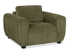 Fauteuil Pebble de 45 po fabriqué au Canada en tissu - vert