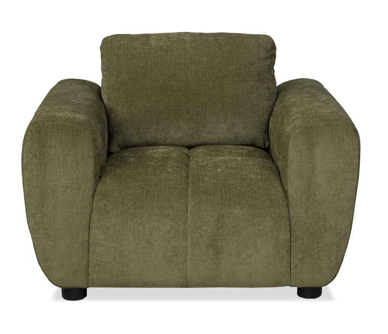 Fauteuil Pebble de 45 po fabriqué au Canada en tissu - vert