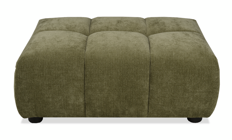 Pouf Pebble de 42 po fabriqué au Canada en tissu - vert