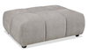 Pouf Pebble de 42 po fabriqué au Canada en tissu - gris