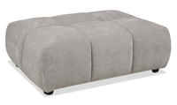  Pouf Pebble de 42 po fabriqué au Canada en tissu - gris
