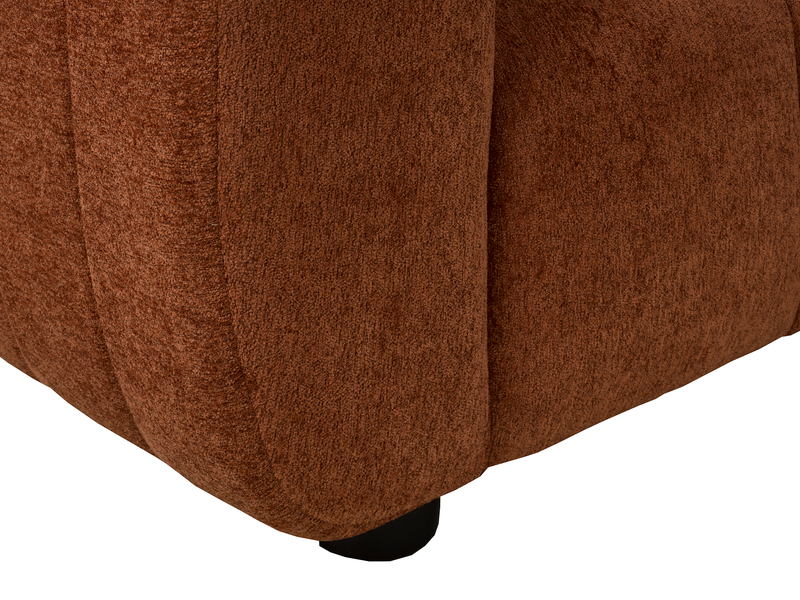 Fauteuil Pebble de 45 po fabriqué au Canada en tissu - orange