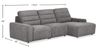 Shaquille O’Neal Home Prestige 3-Piece Right-Facing Sectional with Power Reclining – Grey | Sofa sectionnel de droite Prestige de Shaquille O’Neal Home 3 pièces avec inclinaison électrique - gris