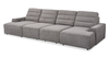 Shaquille O’Neal Home Prestige 4-Piece Sectional with Power Sliding and Storage Chaise – Grey | Sofa sectionnel Prestige de Shaquille O’Neal Home 4 pièces avec coulissement électrique et fauteuil long de rangement - gris