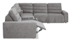Shaquille O’Neal Home Prestige 6-Piece Sectional with Power Reclining – Grey | Sofa sectionnel Prestige de Shaquille O’Neal Home 6 pièces avec inclinaison électrique - gris