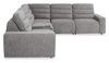 Shaquille O’Neal Home Prestige 6-Piece Sectional with Power Reclining – Grey | Sofa sectionnel Prestige de Shaquille O’Neal Home 6 pièces avec inclinaison électrique - gris