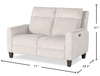 Primrose 71” Chenille Fabric Power Reclining Loveseat with Power Headrest – Linen | Causeuse à inclinaison électrique Primrose de 71 po en tissu de chenille avec appuie-tête électrique - lin