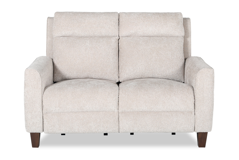 Causeuse à inclinaison électrique Primrose de 71 po en tissu de chenille avec appuie-tête électrique - lin