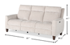 Primrose 81” Chenille Fabric Power Reclining Sofa with Power Headrest – Linen | Sofa à inclinaison électrique Primrose de 81 po en tissu de chenille avec appuie-tête électrique - lin