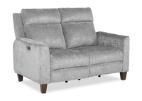  Causeuse à inclinaison électrique Primrose de 71 po en tissu de chenille avec appuie-tête électrique - ardoise