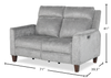 Primrose 71” Chenille Fabric Power Reclining Loveseat with Power Headrest – Slate | Causeuse à inclinaison électrique Primrose de 71 po en tissu de chenille avec appuie-tête électrique - ardoise