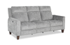 Sofa à inclinaison électrique Primrose de 81 po en tissu de chenille avec appuie-tête électrique - ardoise