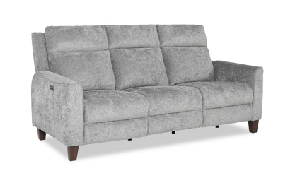 Primrose 81” Chenille Fabric Power Reclining Sofa with Power Headrest – Slate | Sofa à inclinaison électrique Primrose de 81 po en tissu de chenille avec appuie-tête électrique - ardoise