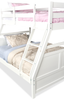 Quinn Bunk Bed with Built-in Staircase Dresser & Guard Rail for Kids, White - Twin/Twin | Lits superposés Quinn pour enfants avec commode escalier intégrée et garde-corps, blancs - simple et simple