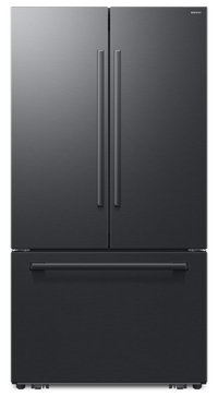 Réfrigérateur à 3 portes Bespoke de Samsung de 29 pi3 et de 35,88 po à portes françaises avec IA - noir mat - RF70H30KEEAA