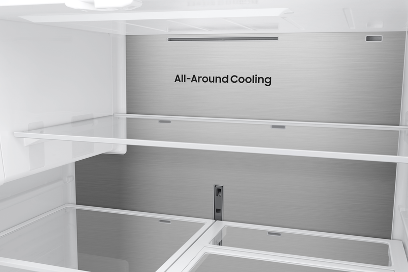 Réfrigérateur à 3 portes Bespoke de Samsung de 29 pi3 et de 35,88 po à portes françaises avec IA - noir - RF70H30GEEAA